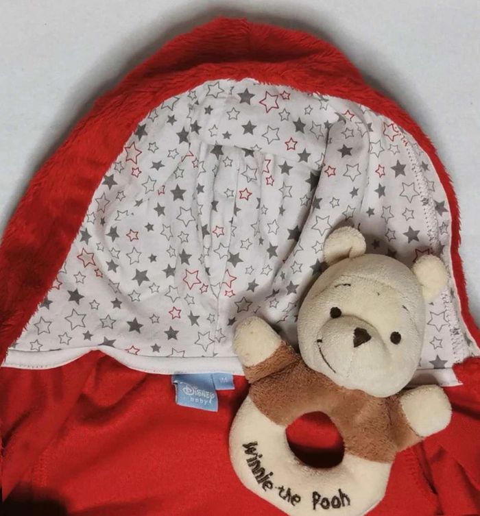 Ensemble Disney  👣 mixte  veste à  capuche rouge et pantalon chaud blanc,  1 mois/54cm - photo numéro 15