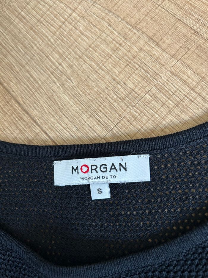 Haut noir à manches courtes Morgan taille S comme neuf - photo numéro 10