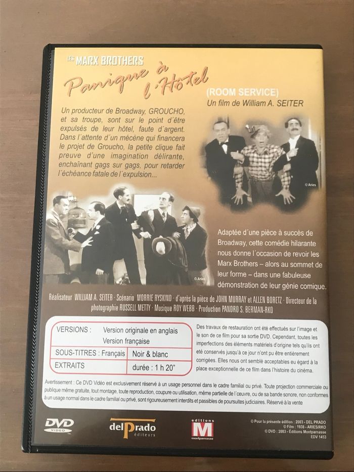 DVD Panique à l’hôtel  Les Marx Brothers - photo numéro 3