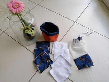 Lot panier lingettes filet