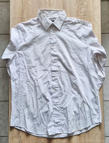 Chemise blanche Sergio Vitti - Coupe droite - Taille 43/44 (XL)