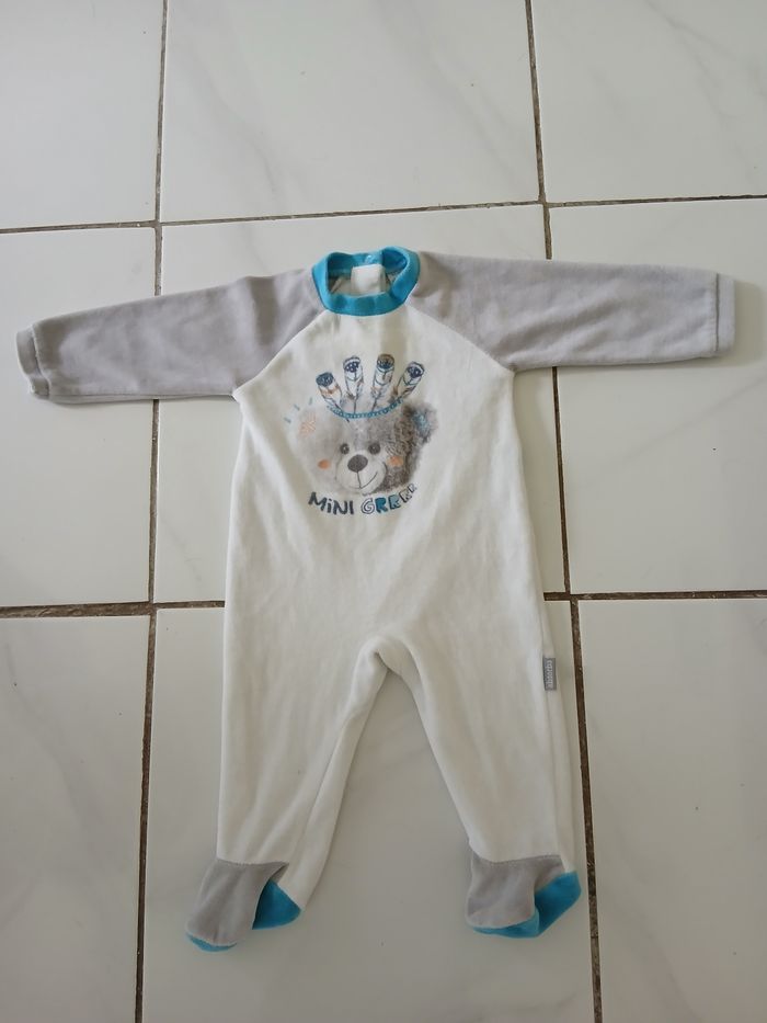 Pyjama garcon d hiver en coton taille 6 mois marque absorba - photo numéro 3