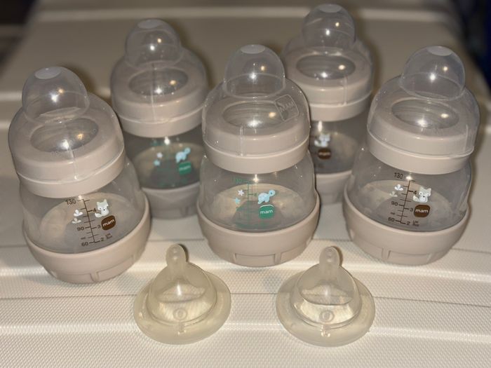 Lot 5 biberons MAM 130ml anti colique - photo numéro 3