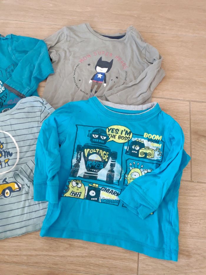 Lot de 4 t-shirts manches longues 24 mois - photo numéro 3