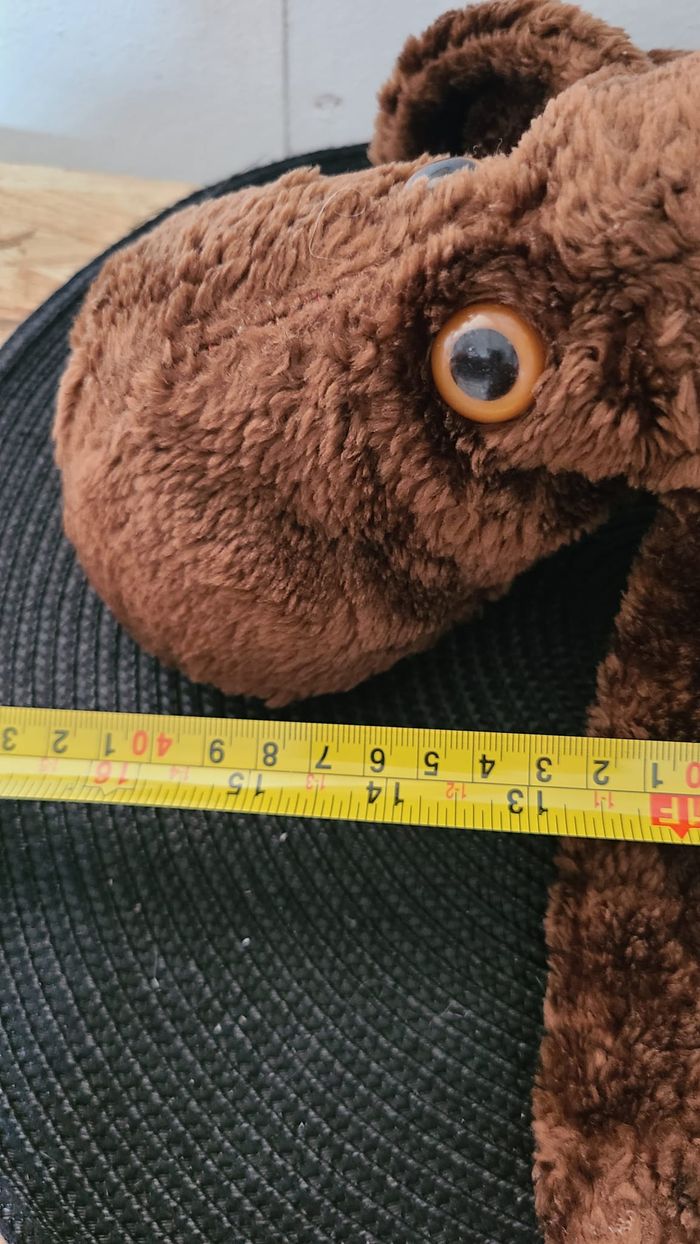 doudou vintage chien marron corps souple - photo numéro 2