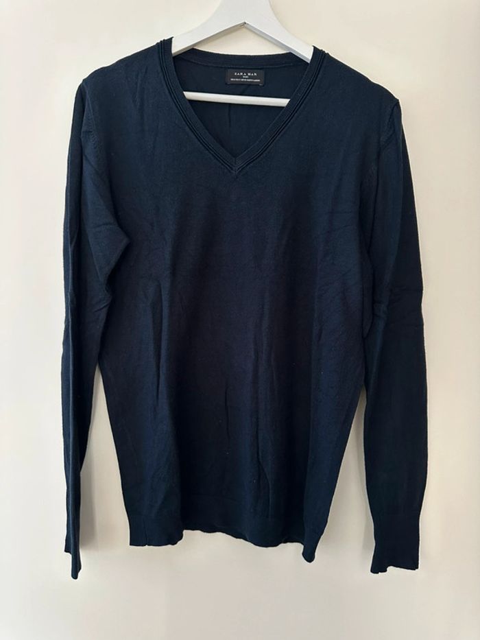 Pull marine zara man taille S
