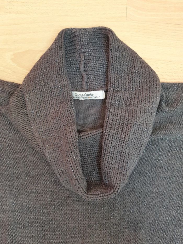 Pull Manches courtes grand col Cache Cache taille S TBE - photo numéro 3