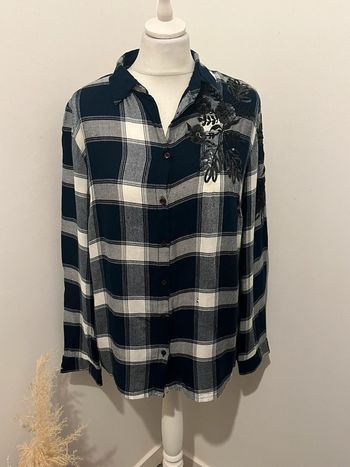 Chemise à carreaux avec sequins kiabi M