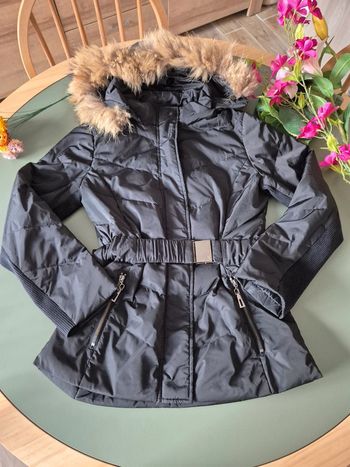 Manteau noir capuche amovible taille 40 Black mojito