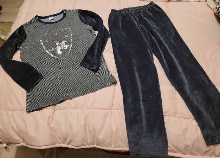pyjama velour petit bateau 10ans (18e)