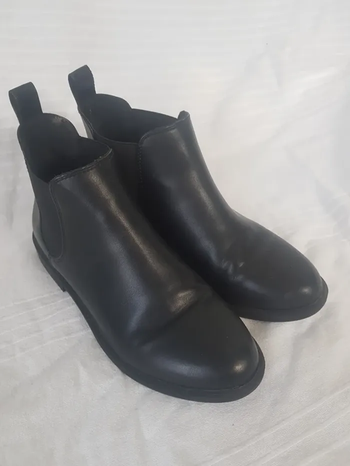 Bottine Cuir Noir Femme Taille 37 - photo numéro 4