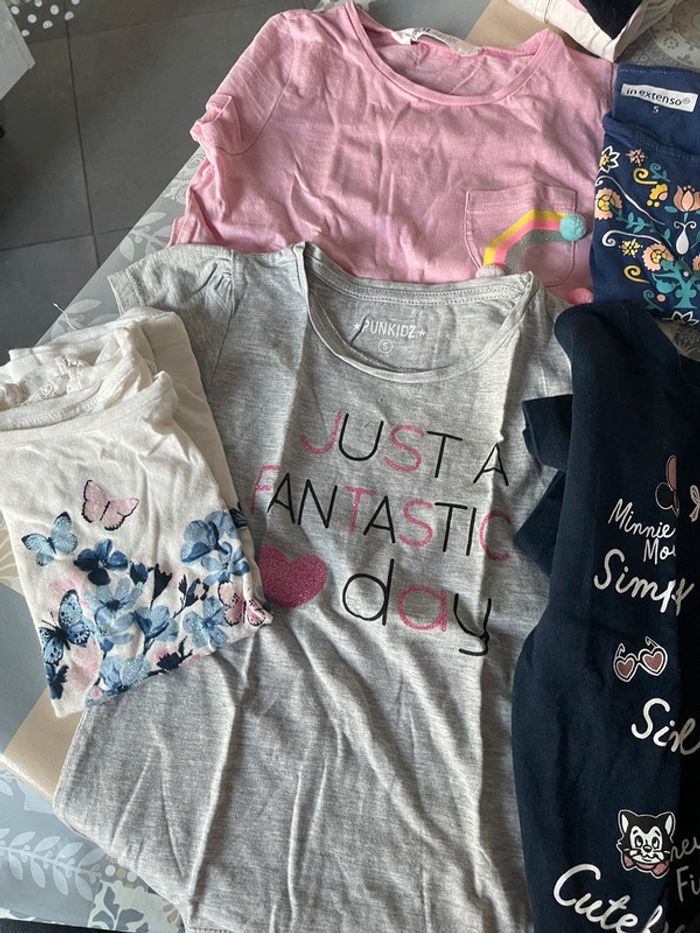 Lot 5 ans tee-shirts fille
