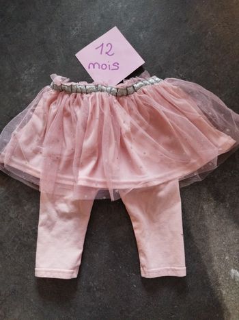 Legging tutu rose 12 mois