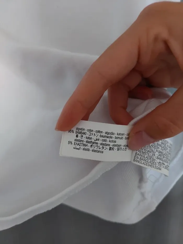Top blanc col cheminé Zara – Taille L – très bon état - photo numéro 2