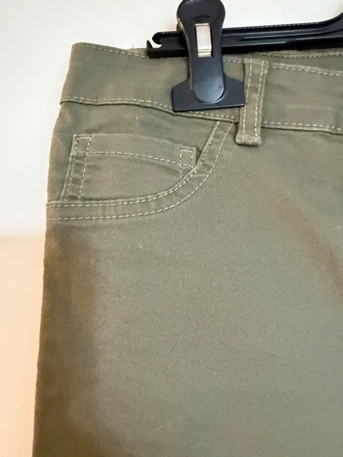 Jean taille haute kaki en très bon état taille 38 denim co - photo numéro 4
