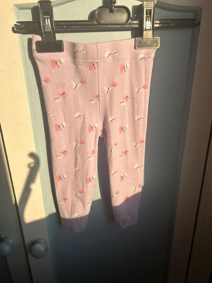 Legging lilas, motif papillon , 9-12 mois - photo numéro 3