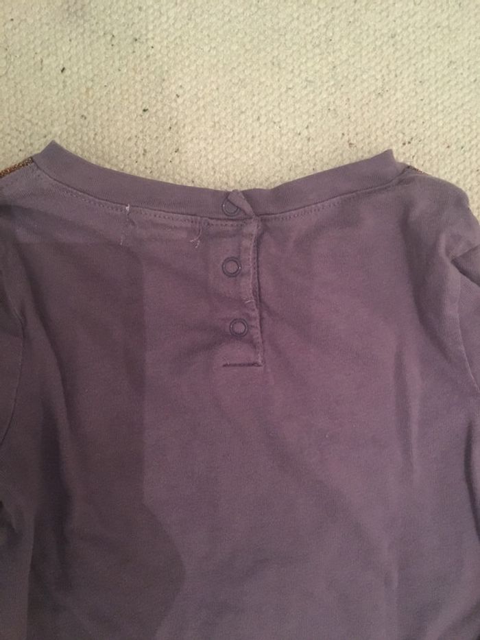 Tee-shirt violet sequins magiques Masque/DPAM/3-4ans - photo numéro 2