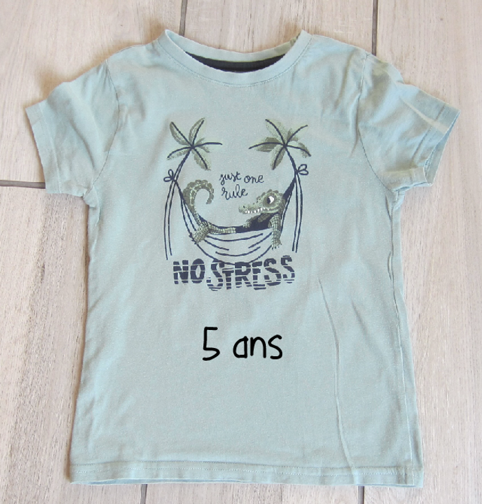 Tee shirt 5 ans : No stress