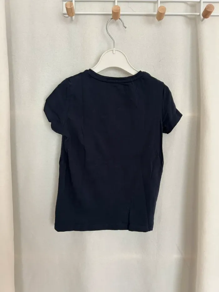 T shirt pomme bleu - photo numéro 3