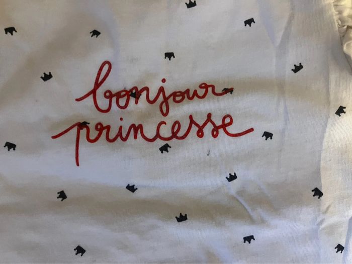 Tee shirt manches courtes Bonjour Princesse - photo numéro 6
