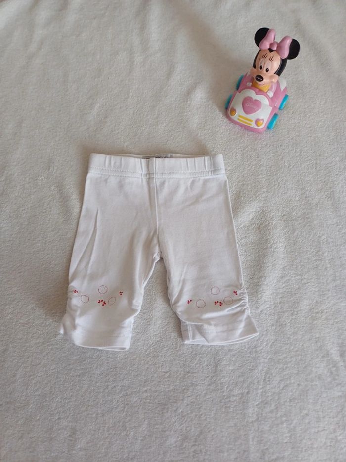 Legging court blanc 6 mois