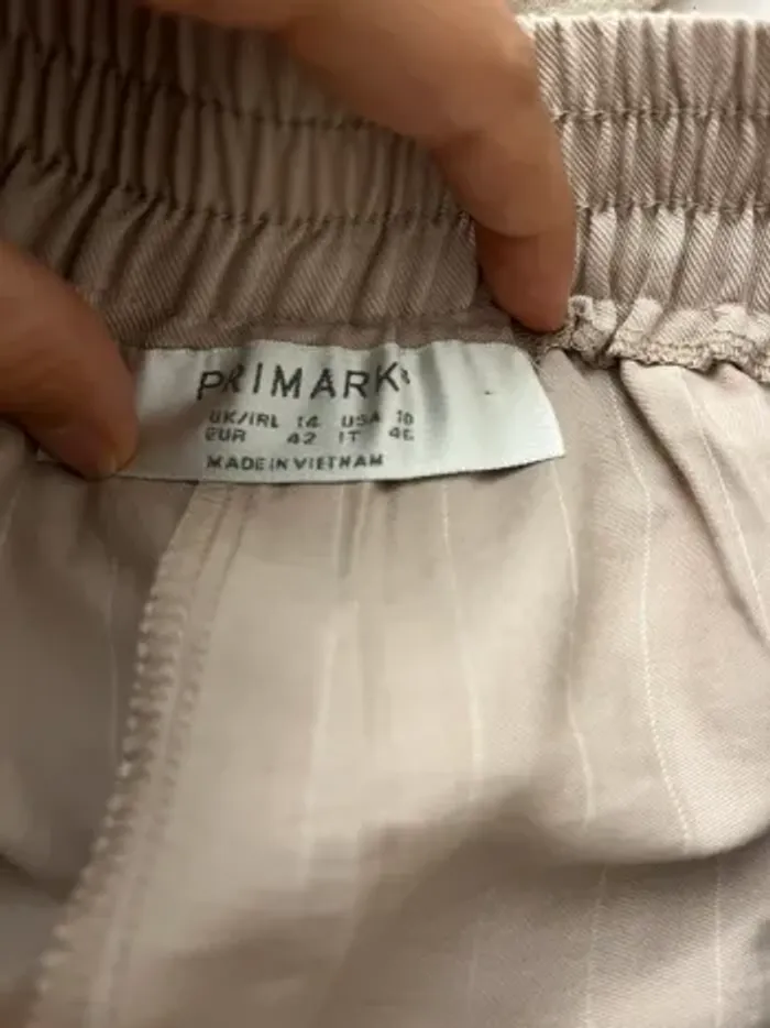 Pantalon large rose clair à rayures fines blanches Primark - photo numéro 7