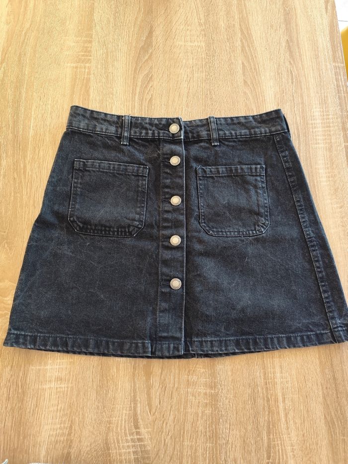 Jupe en jean noire 38 Bershka