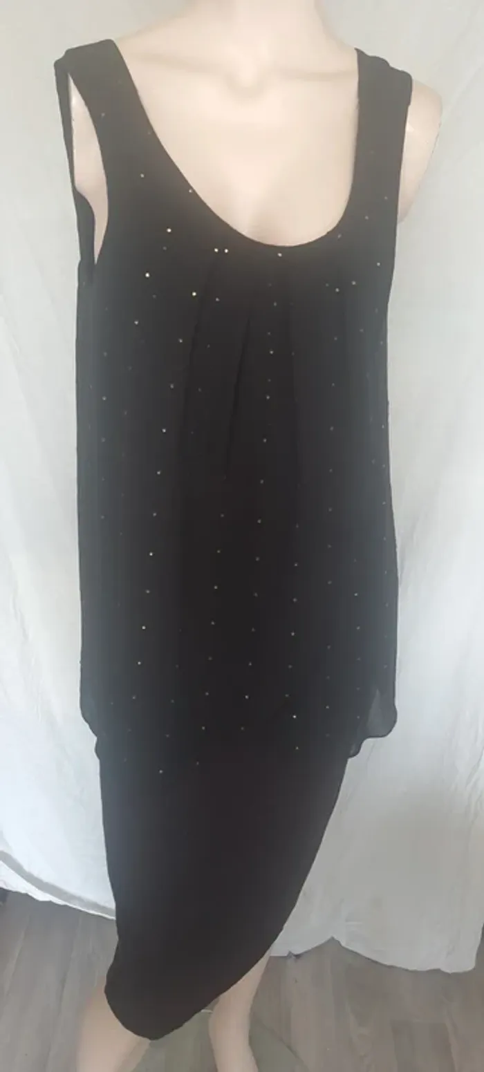 Robe voile noir/or 44 - photo numéro 3