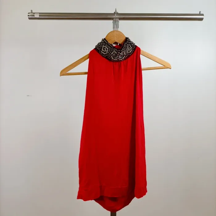 Lot 3 tops femme été taille L – Primark, Phildar, rouge perlé, coloris vifs LOOT07 - photo numéro 4
