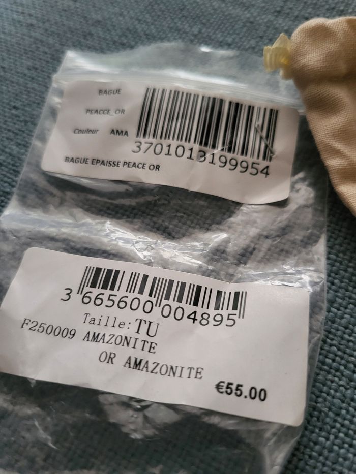 Bague réglable pierre amazonite Peace by AEC - photo numéro 3