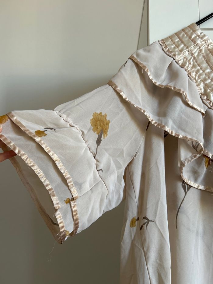 Robe longue beige à motifs Col V Boutique Indépendante Taille Unique - photo numéro 3