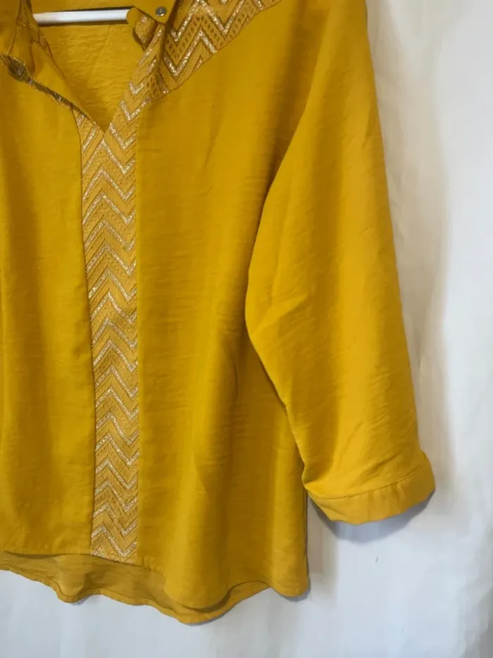 blouse moutarde - photo numéro 4