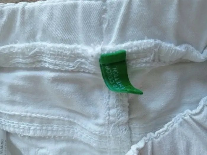 Pantalon skinny blanc Benetton 2 ans - photo numéro 2