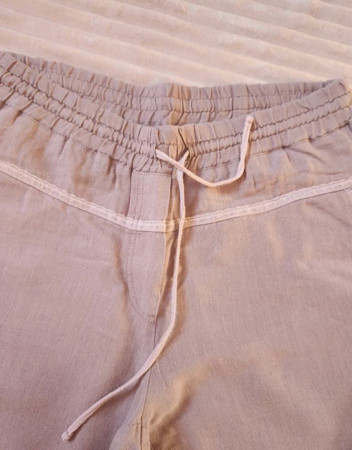Pantalon en lin gris – Taille 38, parfait printemps/été/automne - photo numéro 2