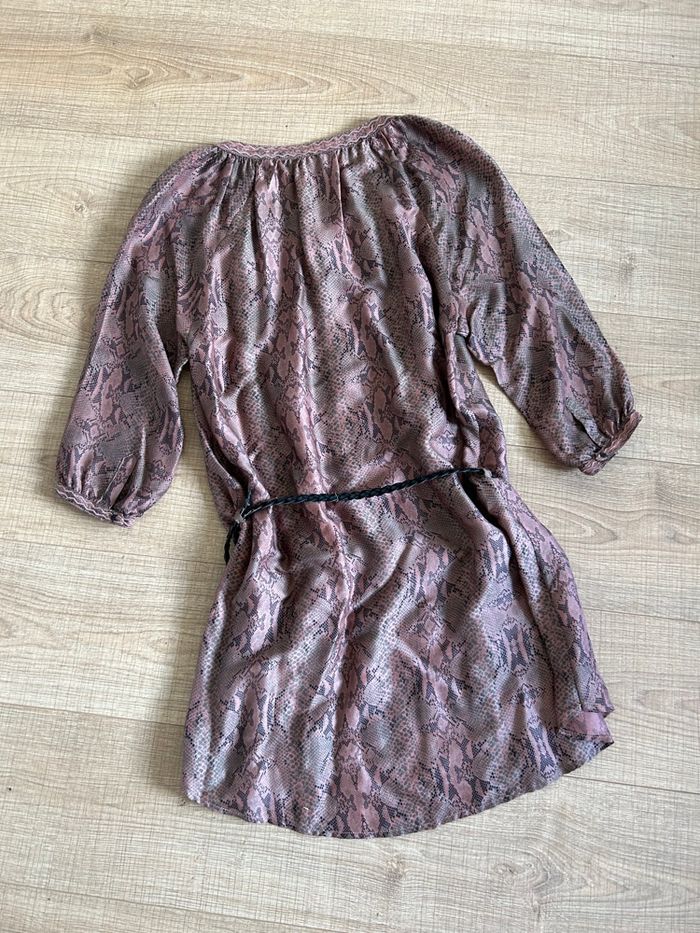 Robe courte marron beige Maison Scotch taille S bon état - photo numéro 8