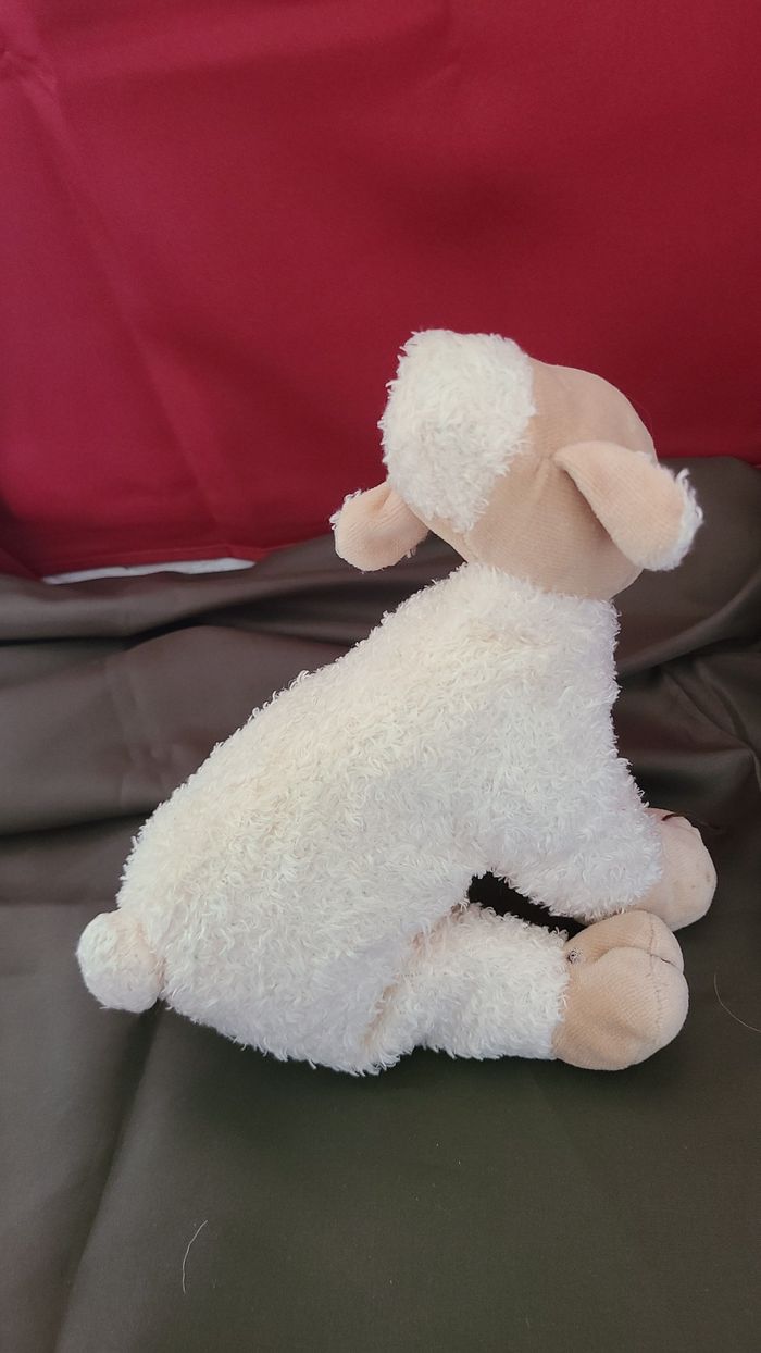 Nature et Découvertes peluche mouton câlin blanc beige - photo numéro 4