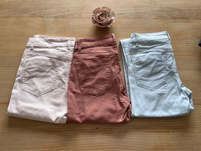 3 pantalons Kiabi 34