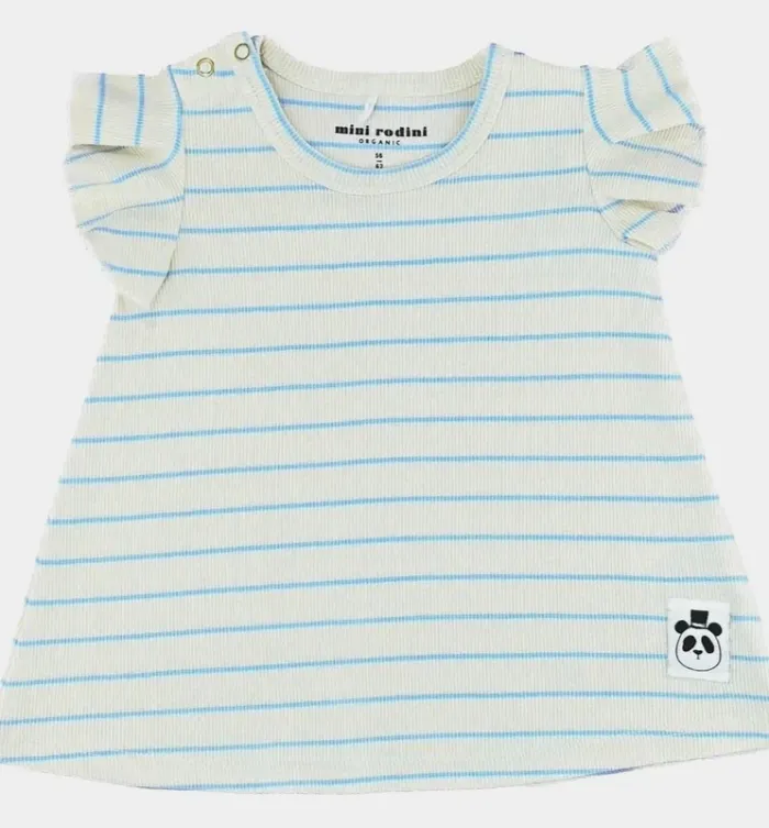 Mini Rodini Robe sans manche 1-3 mois en coton bio et élasthanne