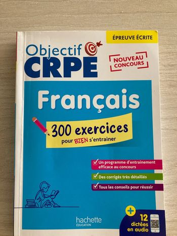 Objectif CRPE 2026 – Français – 300 exercices corrigés