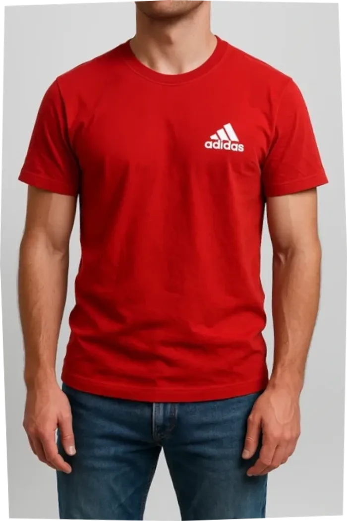 T-shirt Adidas rouge logo brodé · taille S