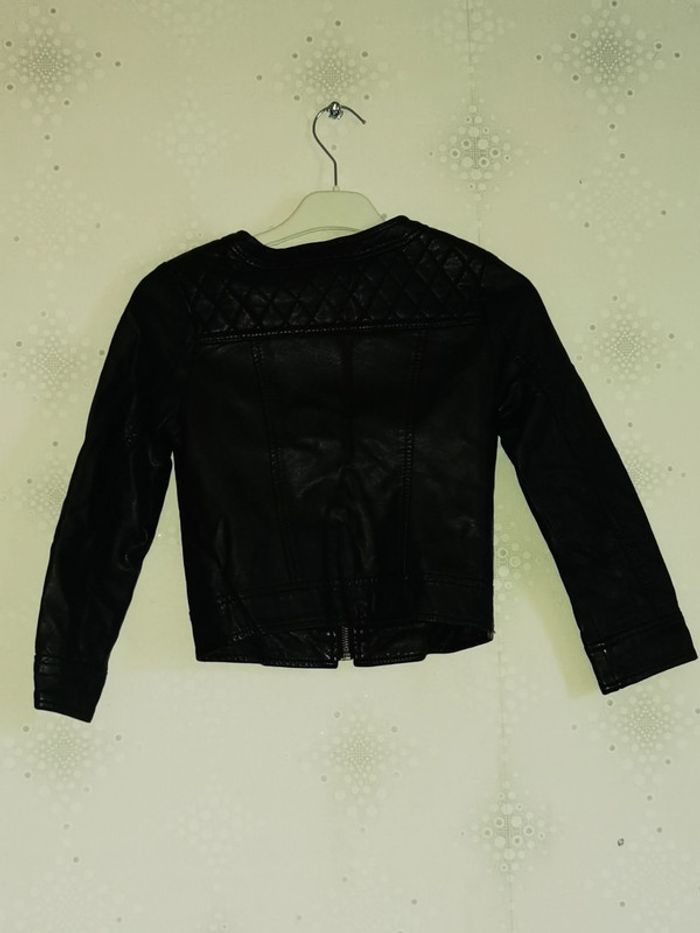 D1655 - veste simili cuir fille 6 ans - photo numéro 2