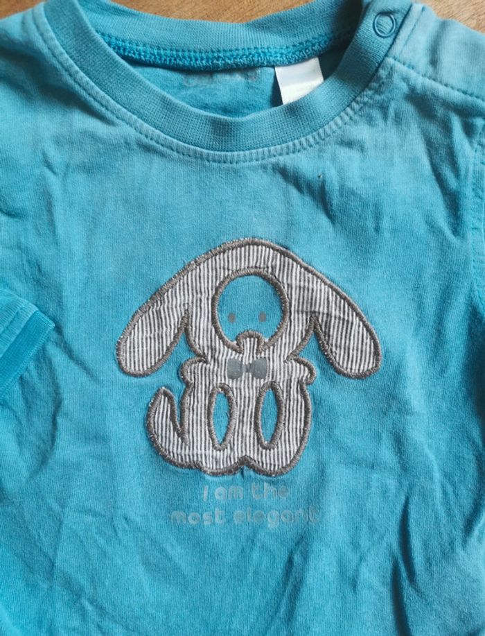 🌼 Lot Obaïbi Tape à L'Oeil 🇨🇵 coton tee-shirt manches longues 3mois 60cm garçon 👶 - photo numéro 5