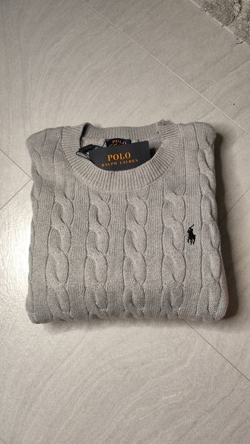 Pull Ralph Lauren tosadé gris - Taille M