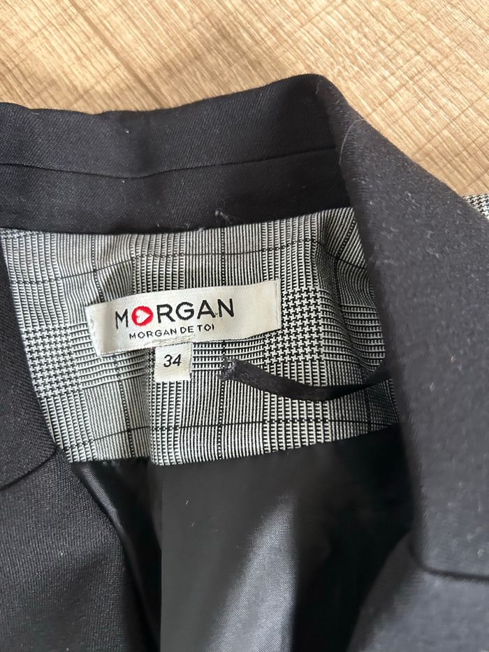 Blazer gris et noir à carreaux Morgan taille 34 jamais porté - photo numéro 10
