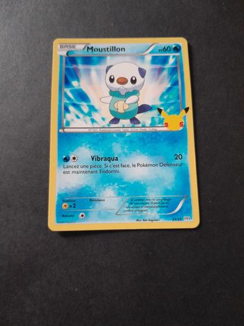 Carte Pokémon Moustillon 21/25