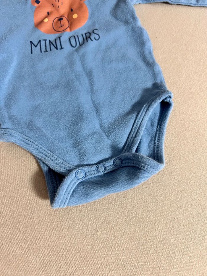 Lot body bodies garçon manches longues ours ourson - photo numéro 3