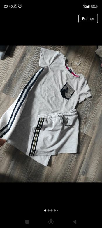 Lot robe et jupe Kiabi gris 5 ans