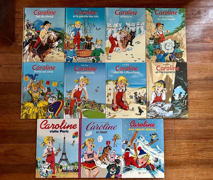 Lot de 11 albums vintage Caroline livres Pierre Probst collection Hachette jeunesse bd