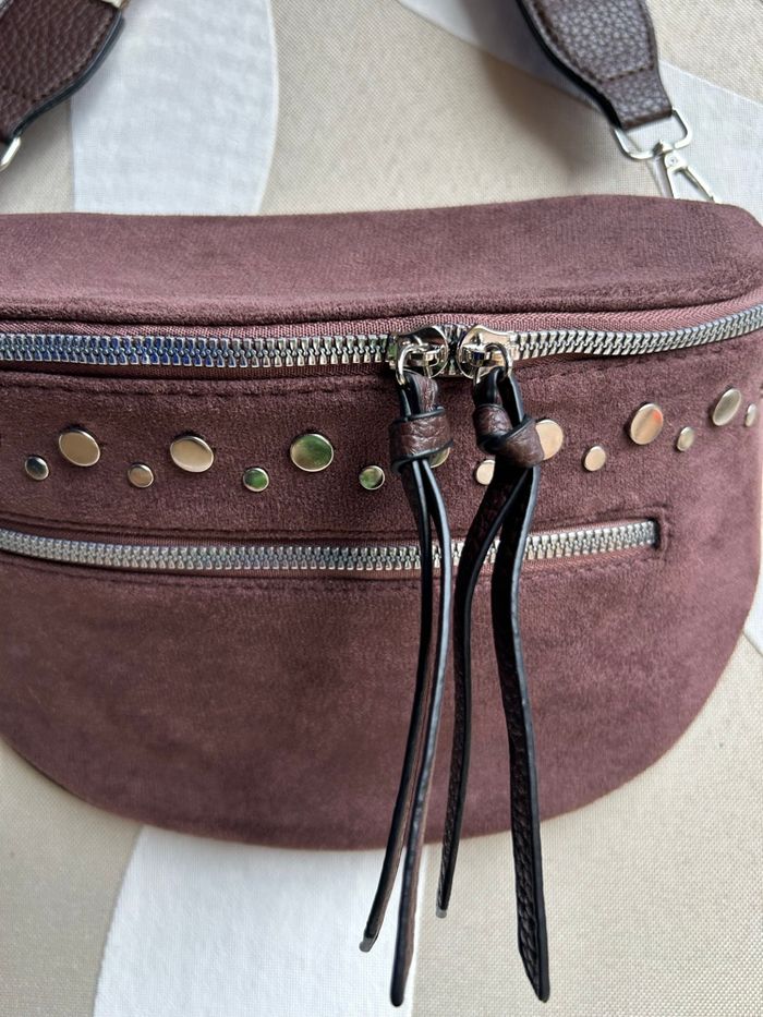 Sac banane  café façon daim - photo numéro 2