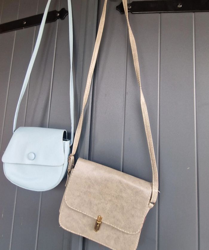Lot petits sac bandoulière gris et bleu - photo numéro 2